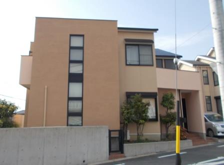 名古屋市緑区 土壁調がおしゃれな 洋風住宅外壁塗装 施工後 イメージ
