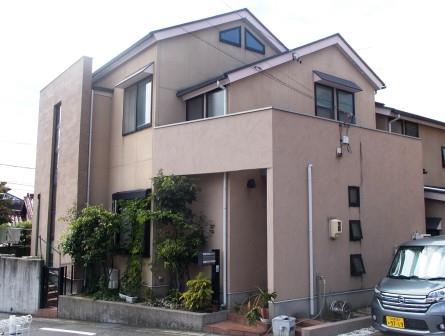 名古屋市緑区 土壁調がおしゃれな 洋風住宅外壁塗装 施工前 イメージ