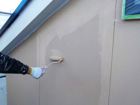 名古屋市緑区 土壁調がおしゃれな 洋風住宅外壁塗装 施工例 サイディング外壁塗装上塗り イメージ