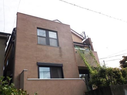 名古屋市緑区 土壁調がおしゃれな 洋風住宅外壁塗装 施工前 イメージ