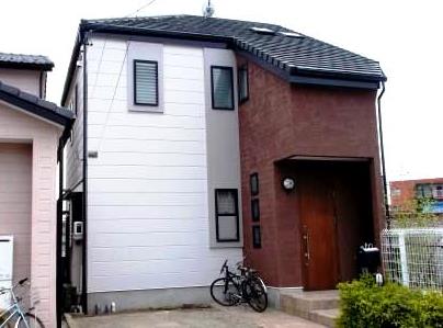 名古屋市名東区　カジュアルモダン住宅　外壁塗装　施工例
