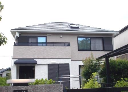尾張旭市　アーバンモダン住宅　外壁塗装　施工例