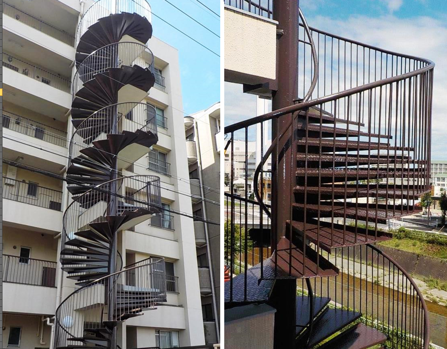 名古屋市千種区　マンション鉄部塗装　施工例