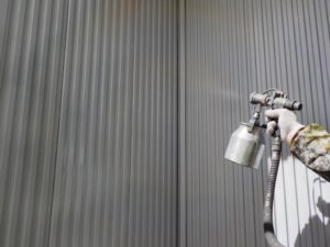 外壁施工方法　吹き付け塗装