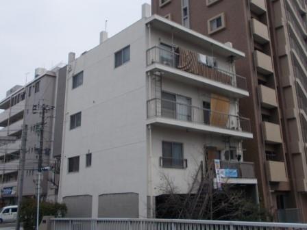 名古屋市中区 ネイビー系 4階建ビル外壁塗装 施工例 塗装前 イメージ