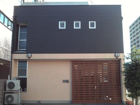 多治見市　おしゃれなモダン住宅　外壁塗装　施工例の写真