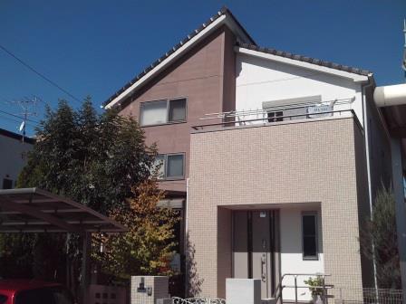 名古屋市名東区　ナチュラルモダン洋風住宅　外壁塗装　施工例の写真