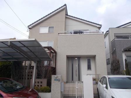 名東区 ナチュラルモダン洋風住宅 外壁塗装 施工例 塗装前 イメージ