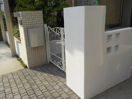名東区 ナチュラルモダン洋風住宅 外壁塗装 施工例 外構塗装 完成