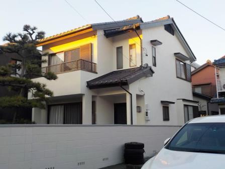 名古屋市西区　シリコン外壁塗装　2階建住宅　施工例