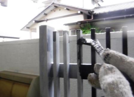 尾張旭市 ナチュラル系 和風モダン住宅 外壁塗装 施工例 門扉塗装上塗 イメージ