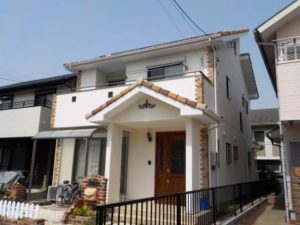 阿久比町　外壁塗装　ナチュラルテイスト南欧風住宅　施工例
