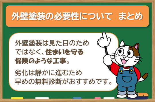 外壁塗装の必要性について　まとめ　イメージ