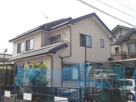 多治見市　ベージュ系　洋風住宅　外壁塗装　施工例の写真