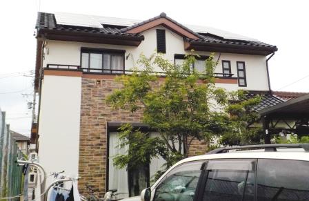 尾張旭市　住友林業　洋風住宅　外壁塗装施工例の写真