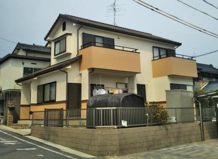 瀬戸市 2階建住宅 外壁塗装 塗装工事 施工例