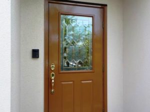 土岐市　木製　玄関ドア　外壁塗装　施工例
