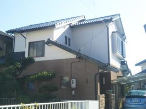 愛知県豊川市　和風モダン住宅　屋根　外壁塗装　施工例