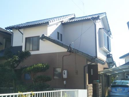 愛知県豊川市　和風モダン住宅　屋根　外壁塗装　施工例の写真
