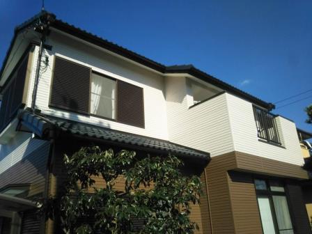豊川市 和風モダン住宅 屋根 外壁塗装 施工例 完成 イメージ