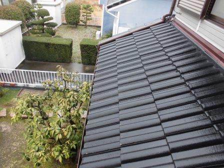 豊川市 和風モダン住宅 外壁塗装 施工例 モニエル瓦塗装前 イメージ