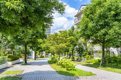 外壁塗装　色選びのコツ　周囲環境との調和を充分考慮した色　イメージ