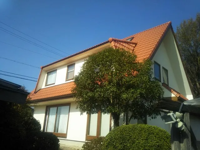東浦町　可愛い南欧風住宅　外壁塗装　施工例の写真