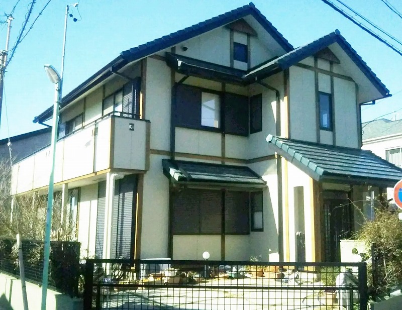 名古屋市天白区　上品な和風住宅　外壁塗装　施工例の写真