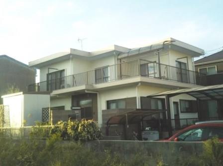 あま市　ホワイト系　シンプルモダン住宅　外壁塗装　施工例の写真