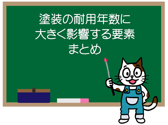 塗装の耐用年数に大きく影響する要素 まとめ イメージ