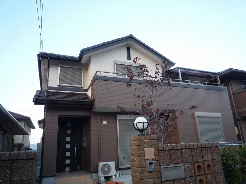 桑名市　おしゃれなエレガンス住宅　外壁塗装　施工例の写真