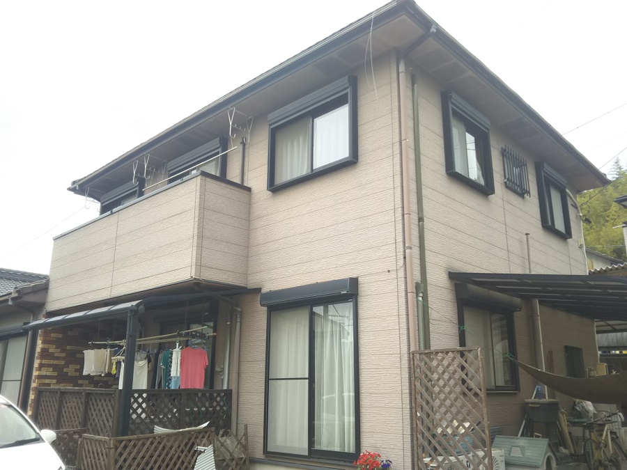 犬山市 ブラウン系 シンプルモダン住宅 外壁塗装 施工例 塗装前 イメージ
