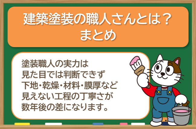 建築塗装職人について まとめ イメージ