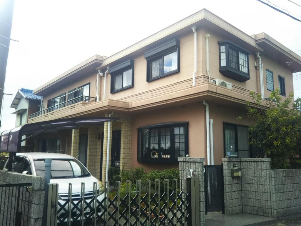 小牧市 ホワイト系 アンティークモダン 外壁塗装 施工例 塗装前 イメージ