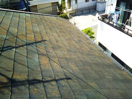 名古屋市緑区 シンプルモダン住宅 外壁塗装 施工前 カラーベスト屋根 イメージ