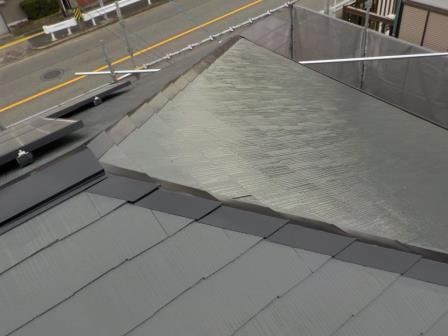 名古屋市港区 ホワイト系 洋風住宅 外壁塗装 施工例 屋根塗り替え前 イメージ