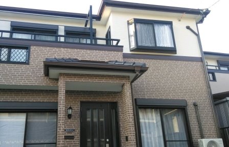 土岐市 人気の多彩仕上げ モダン住宅 外壁塗装 施工例 完成 イメージ