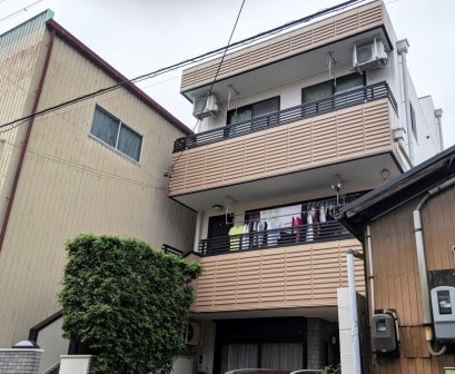 名古屋市南区　3階建て住宅　外壁塗装工事　施工例の写真