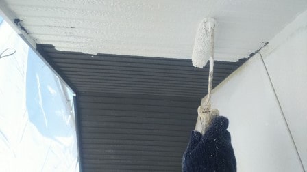 名古屋市名東区 ナチュラルモダン住宅 外壁塗装 施工例 軒天塗装 イメージ