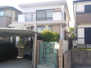 名古屋市名東区　積水ハイム　シンプルモダン住宅　外壁塗装　施工例