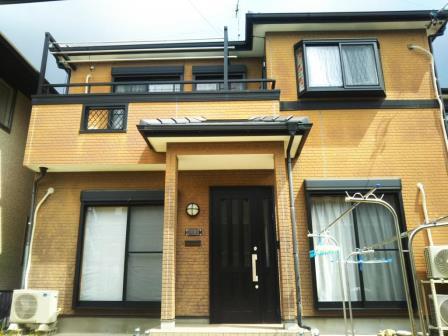 土岐市 人気の多彩仕上げ モダン住宅 外壁塗装 施工例 塗装前 イメージ