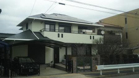 名古屋市港区 ホワイト系 洋風住宅 外壁塗装 施工例 塗装前 イメージ