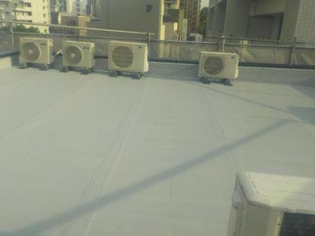 名古屋市中区 ビル 外壁塗装 屋上防水 施工例 屋上防水塗装完成 イメージ
