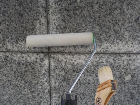 名古屋市中区 ビル 外壁塗装 屋上防水 施工例 石材塗装上塗 イメージ