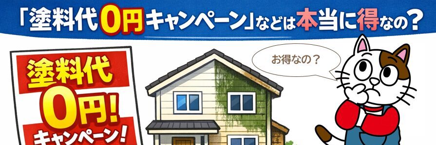外壁塗装 価格「塗料代0円キャンペーン」などは本当に得なの? イメージ