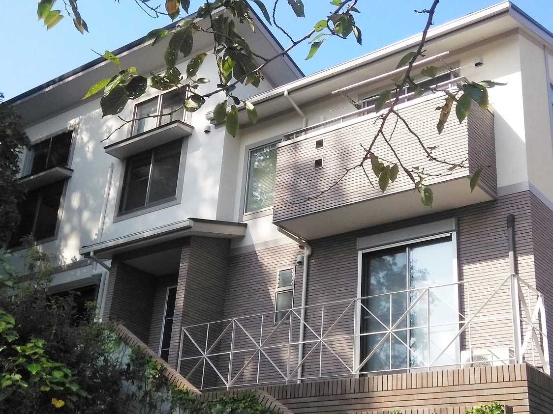 名古屋市天白区　ベージュ系ナチュラル洋風住宅　外壁塗装　施工例