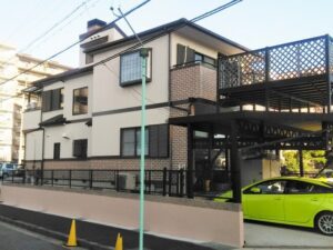 名古屋市天白区　ナチュラルモダン住宅　外壁塗装　施工例