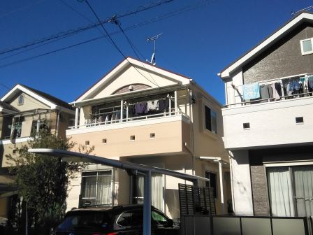 名古屋市北区　洋風住宅　外壁塗装　施工例