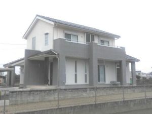江南市　グレー系　おしゃれな洋風住宅　外壁塗装施工例