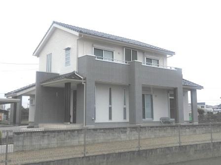 江南市　グレー系　おしゃれな洋風住宅　外壁塗装施工例の写真
